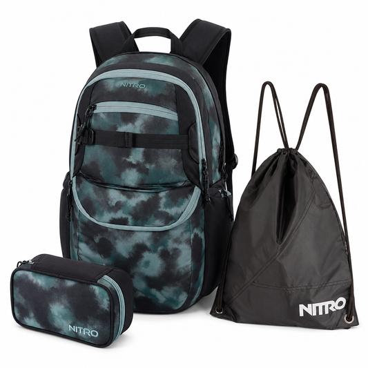 Nitro Future Hero Reef Break 3-teiliges Schulrucksack Set mit Pencil Case XL und Sportsack
