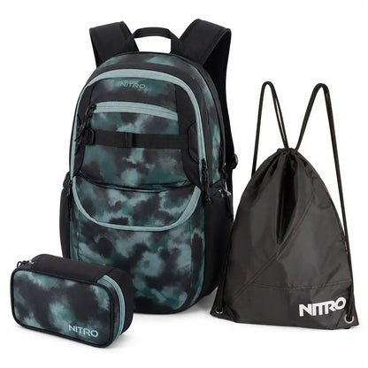Nitro Future Hero Reef Break 3-teiliges Schulrucksack Set mit Pencil Case XL und Sportsack