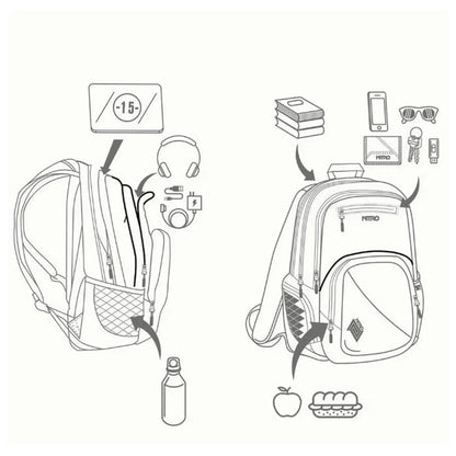 Nitro Stash 29L Rucksack mit 15 Zoll Laptopfach True Black