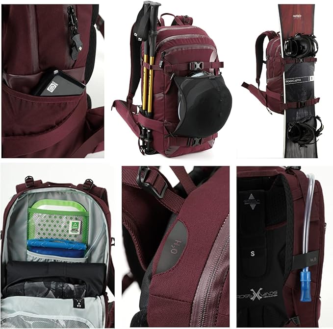Nitro Slash 25 Pro 25L Rucksack für Touren- Snowboarder Wine