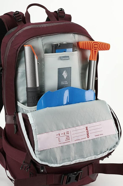 Nitro Slash 25 Pro 25L Rucksack für Touren- Snowboarder Wine