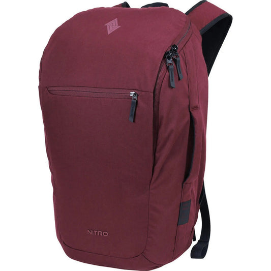 Nitro Nikuro Traveler 32L Rucksack mit 15 Zoll Laptopfach Wine (Rot)