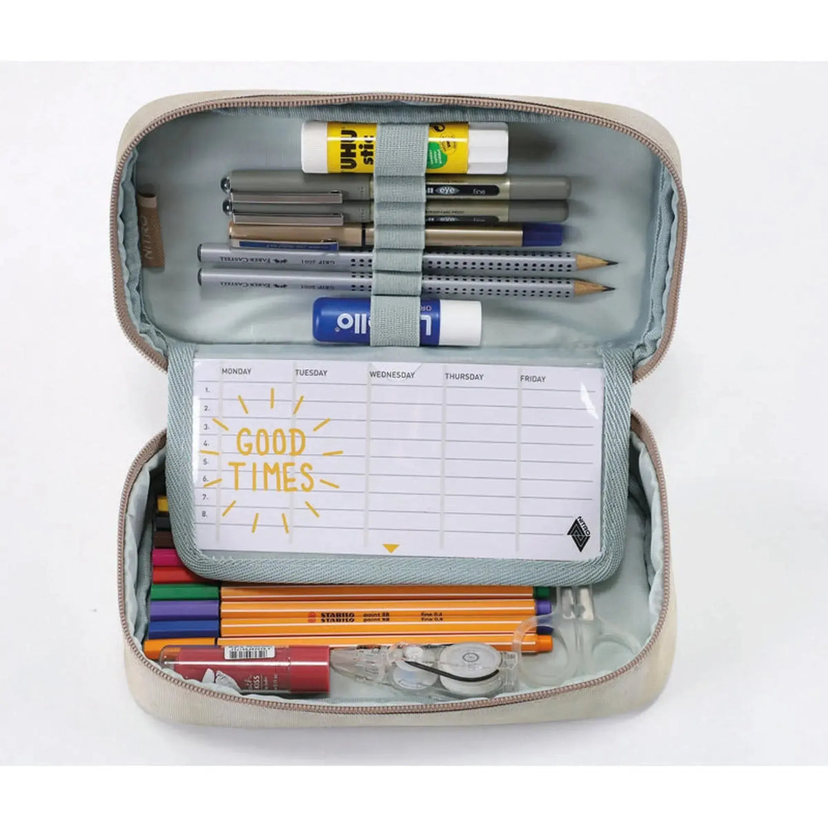 Nitro Pencil Case XL Federmäppchen für Schule Farbe: Dune-Nitrobags-Shop