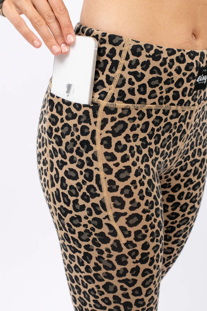 Eivy Pocket Wool Tights Leopard Damen / Mädchen Leggings Hose