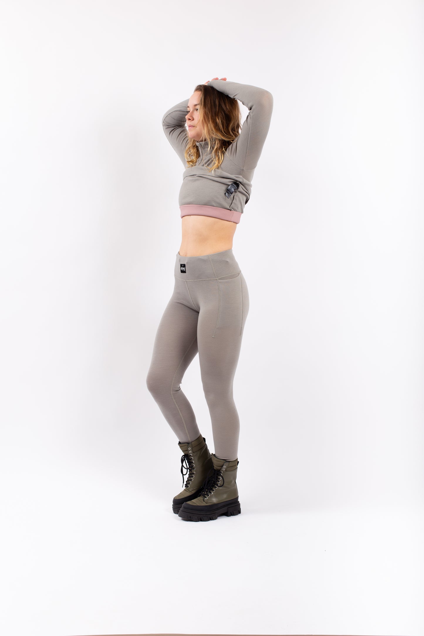 Eivy Pocket Rib Tights Faded Oak