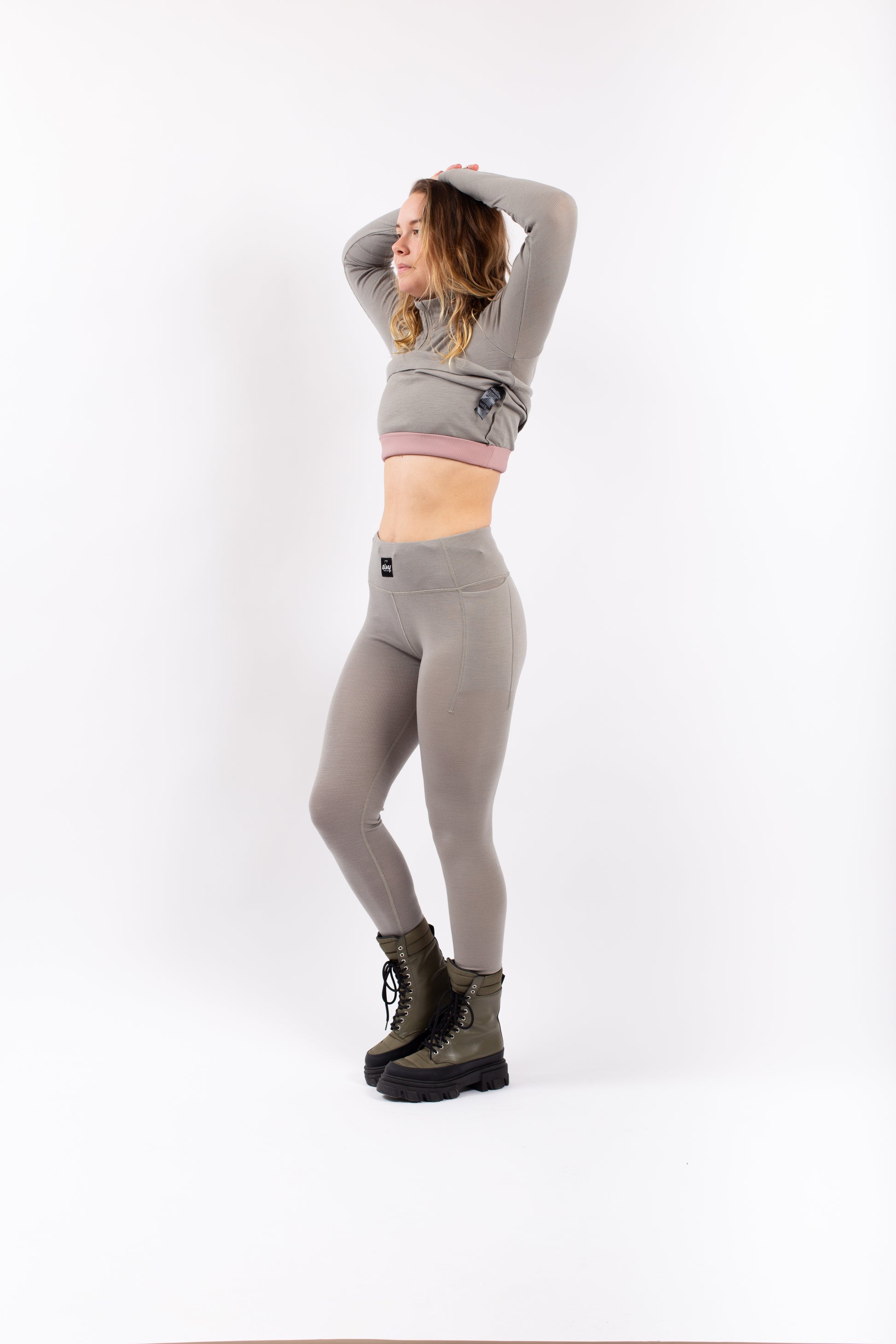 Eivy Pocket Wool Rib Tights Snowboard Faded Oak