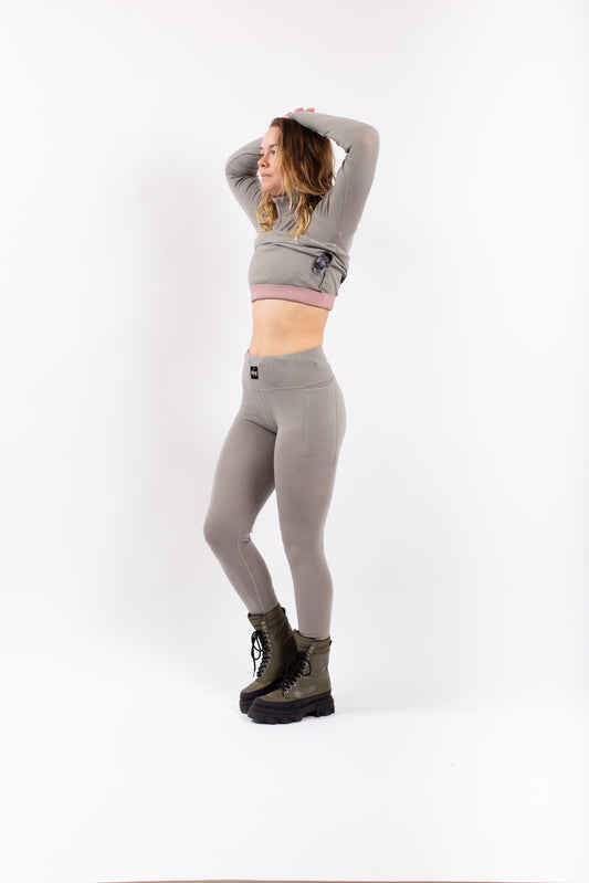 Eivy Pocket Wool Rib Tights Snowboard Faded Oak