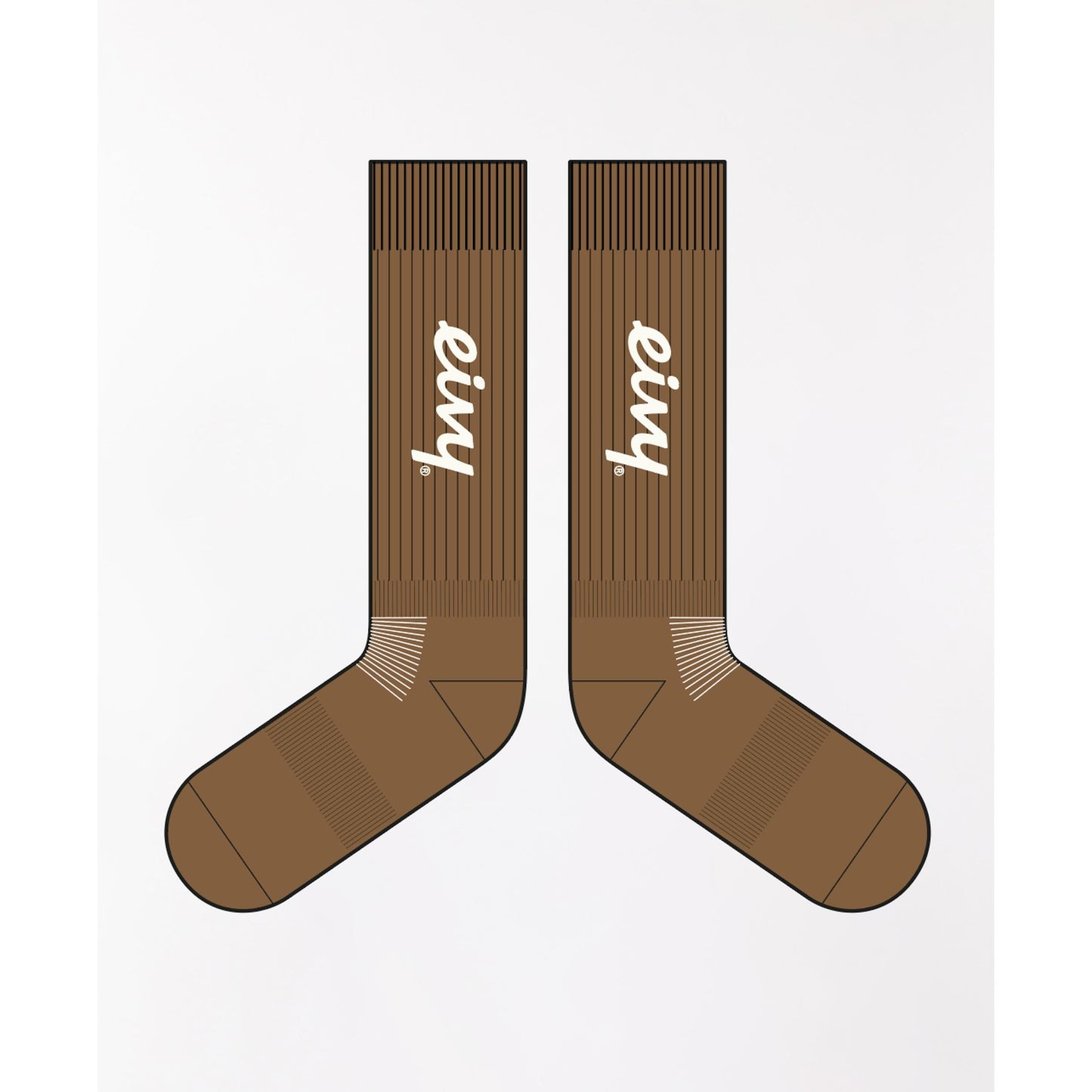 Eivy Rib Wool Socks Faded Coffee