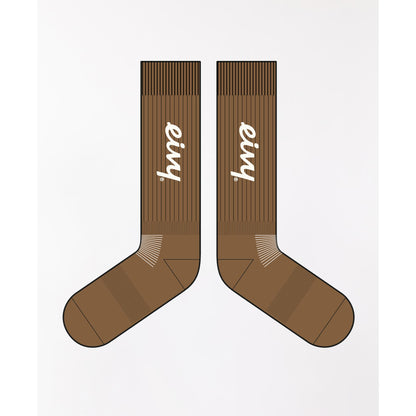Eivy Rib Wool Socks Faded Coffee