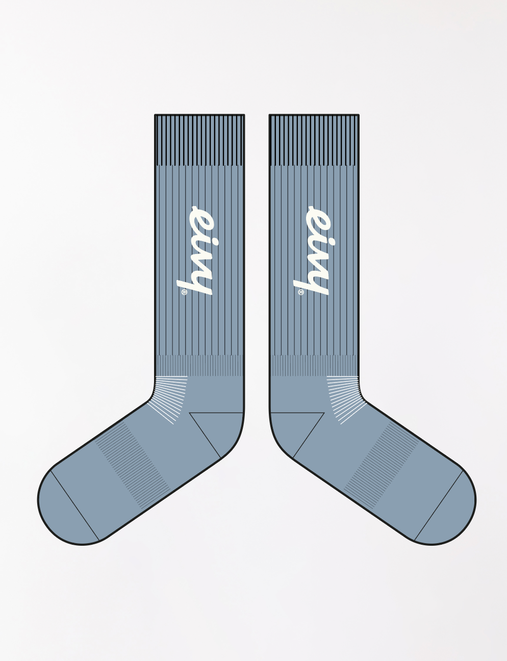 Eivy Rib Wool Socks Faded Fog Damen-Skisocken