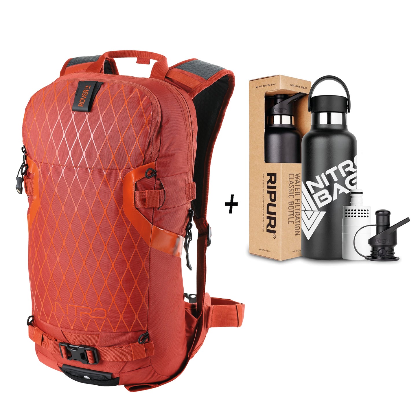 Nitro ROVER 14 X RIPURI SET Snow- Ski- Outdoor Bike Pack Rucksack Supernova
