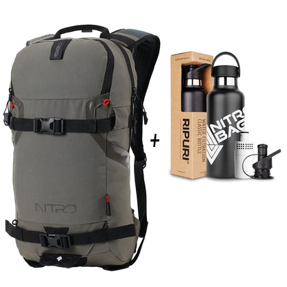 Nitro ROVER 14 X RIPURI SET Snow- Outdoor- Rucksack Waxed Lizard