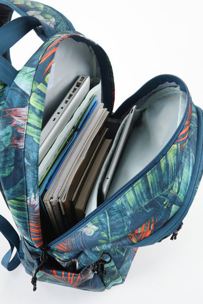 Nitro Future Hero 37 Liter Rucksack TROPICAL (Blumen) Daypack mit 17 Zoll Laptopfach
