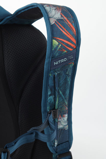 Nitro Future Hero 37 Liter Rucksack TROPICAL (Blumen) Daypack mit 17 Zoll Laptopfach