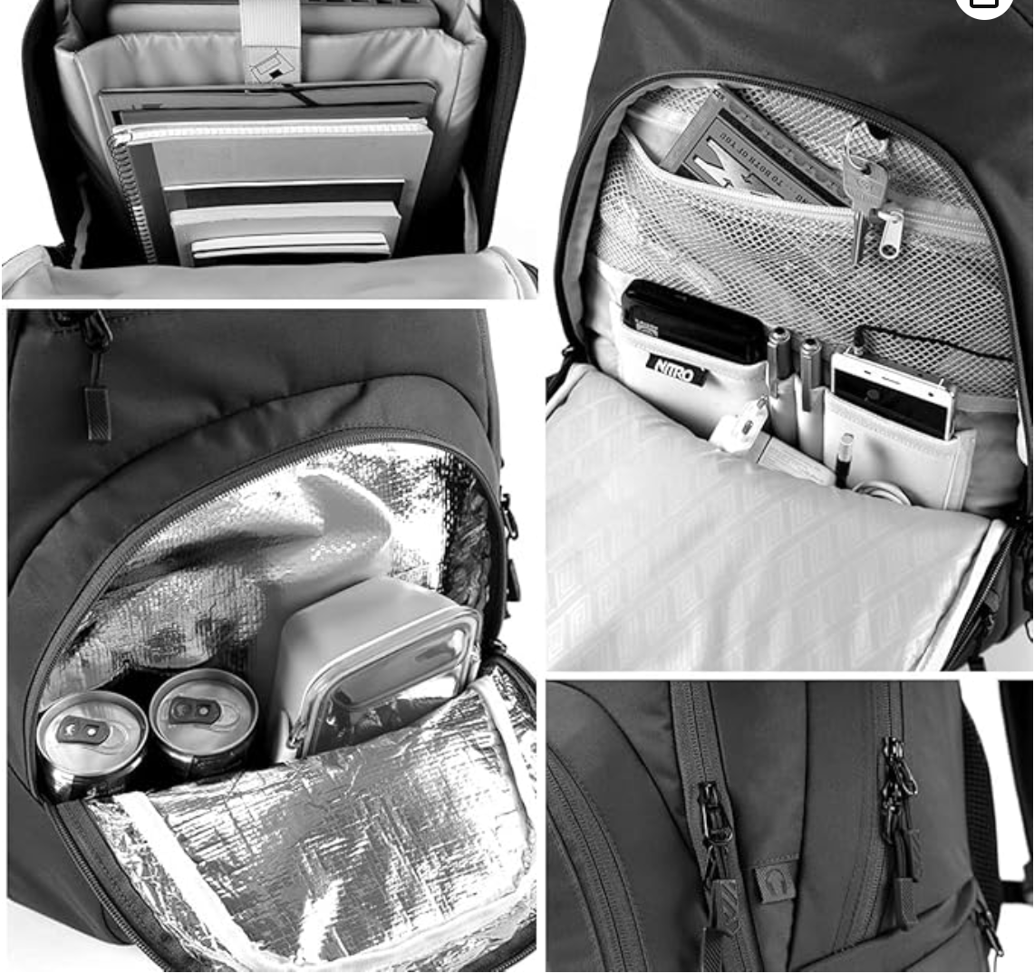 Nitro Stash 29L Rucksack mit 15 Zoll Laptoptasche BLUR BLUE-TRIMS