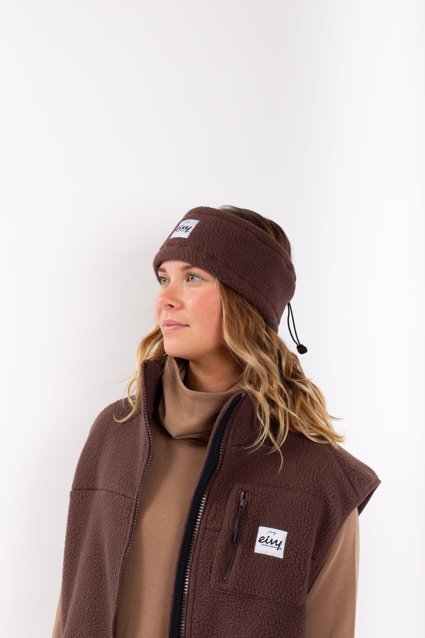 Eivy Throwback Sherpa Headband Snowboard Chocolate (25)