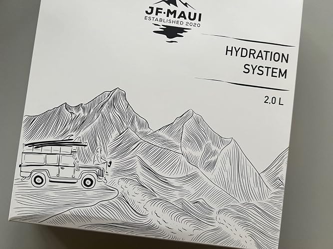 JF Maui 2L Trinkblase für Rucksack – Trinksystem mit Schlauch & Beißventil – BPA- & PVC-frei – 2 Liter Wasserblase für Fahrrad, Wandern, MTB, Ski & Snowboard-Nitrobags-Shop