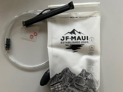 JF Maui 2L Trinkblase für Rucksack – Trinksystem mit Schlauch & Beißventil – BPA- & PVC-frei – 2 Liter Wasserblase für Fahrrad, Wandern, MTB, Ski & Snowboard-Nitrobags-Shop