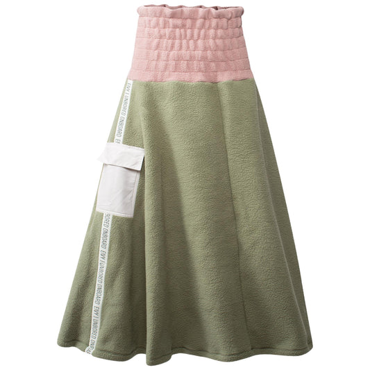 Eivy Valley Sherpa Skirt Faded Blocks Strickrock Rock aus Sherpa-Fleece