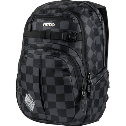 Nitro Chase 35L Rucksack mit 17 Zoll Laptopfach Black Checker