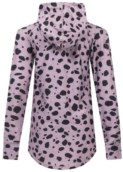Eivy Damen Icecold Ziphood Top – Woodrose Cheetah