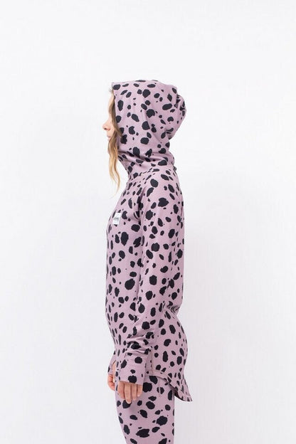 Eivy Damen Icecold Ziphood Top – Woodrose Cheetah