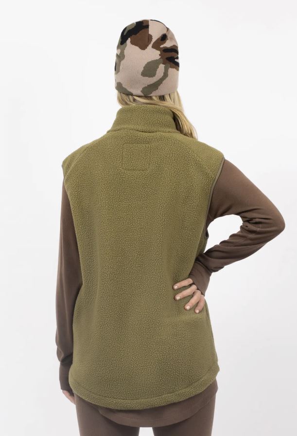 Eivy Lumberjackie Sherpa Vest Olive Fleeceweste weiches Sherpa-Vlies