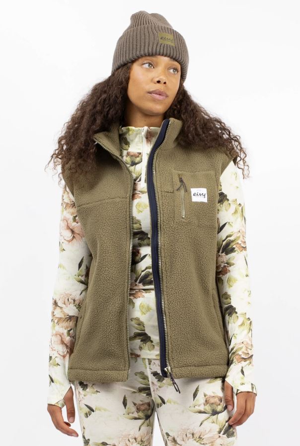 Eivy Lumberjackie Sherpa Vest Olive Fleeceweste weiches Sherpa-Vlies