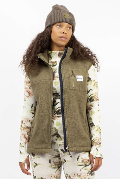 Eivy Lumberjackie Sherpa Vest Olive Fleeceweste weiches Sherpa-Vlies