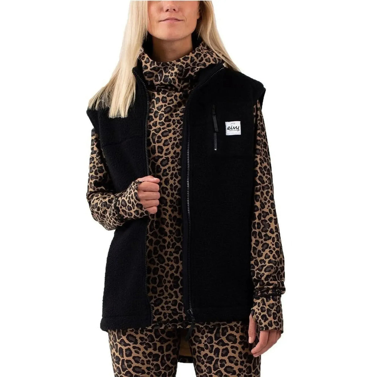 Eivy Lumberjackie Sherpa Vest Black Fleeceweste weiches Sherpa-Vlies-Nitrobags-Shop