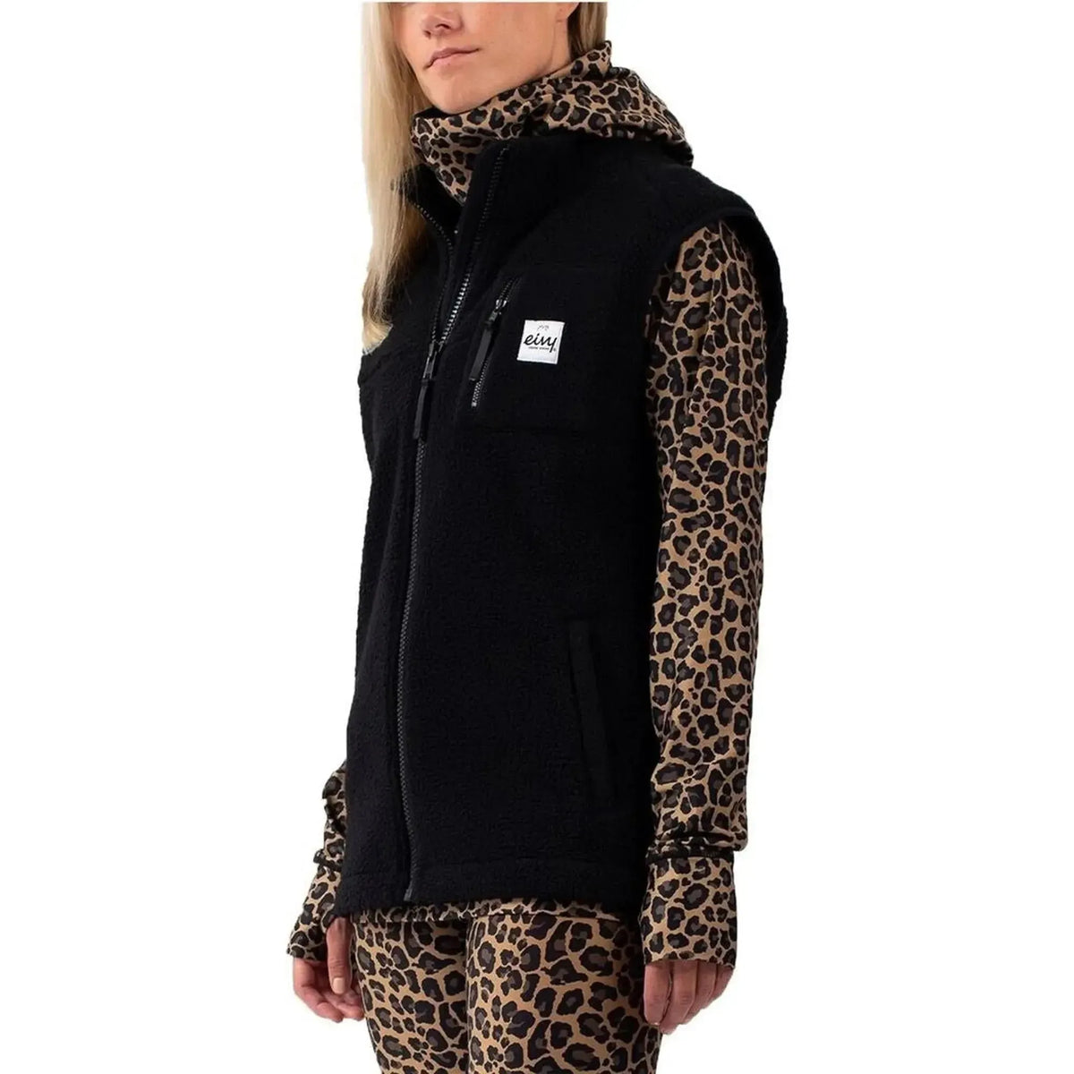 Eivy Lumberjackie Sherpa Vest Black Fleeceweste weiches Sherpa-Vlies-Nitrobags-Shop