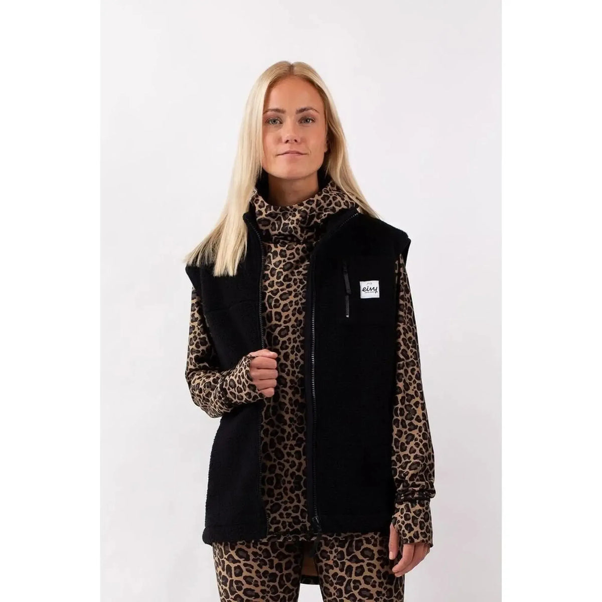 Eivy Lumberjackie Sherpa Vest Black Fleeceweste weiches Sherpa-Vlies-Nitrobags-Shop