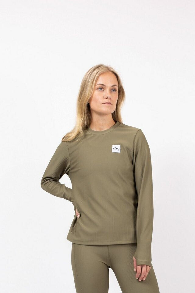 Eivy VERSA LOOSE FIT RIB TO Olive hochwertigen Damen-Baselayer