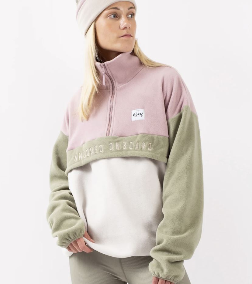 Eivy Ball Fleece Faded Blocks Damen Fleece Sweater Pulli