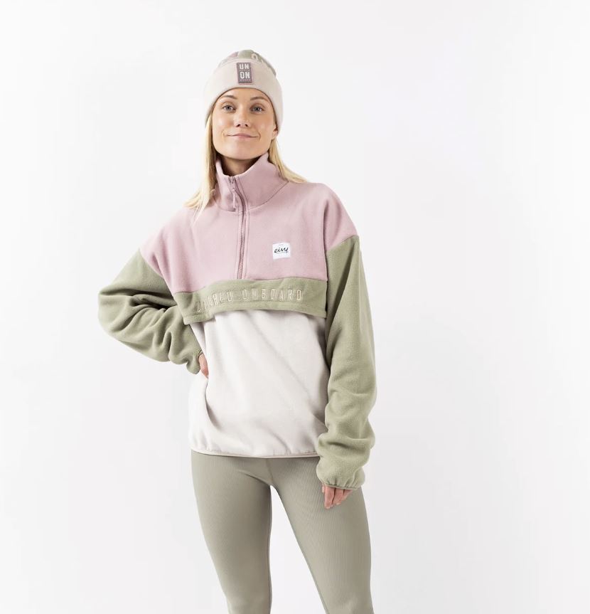 Eivy Ball Fleece Faded Blocks Damen Fleece Sweater Pulli