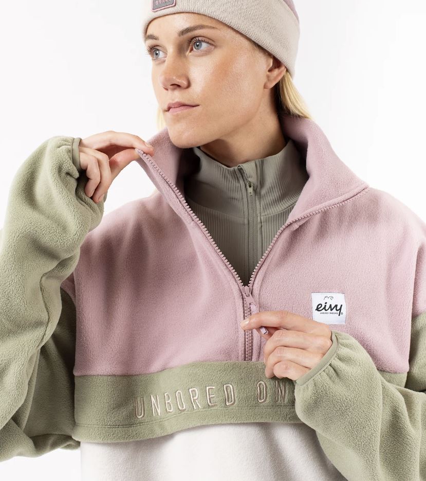 Eivy Ball Fleece Faded Blocks Damen Fleece Sweater Pulli