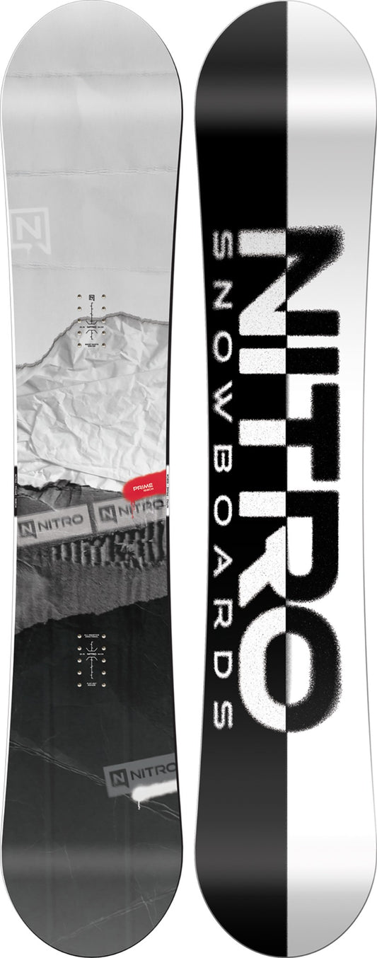 Nitro PRIME RAW 158 cm Snowboard – Oberseite und Unterseite
