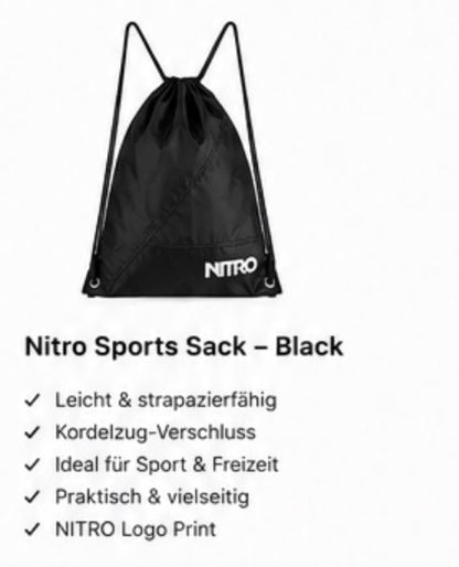 Nitro Complete School Set PLUS Chase Tough Black – 5-teilig inkl. Pencil Case XL, Sportsack, Rain Cover & Reflektor