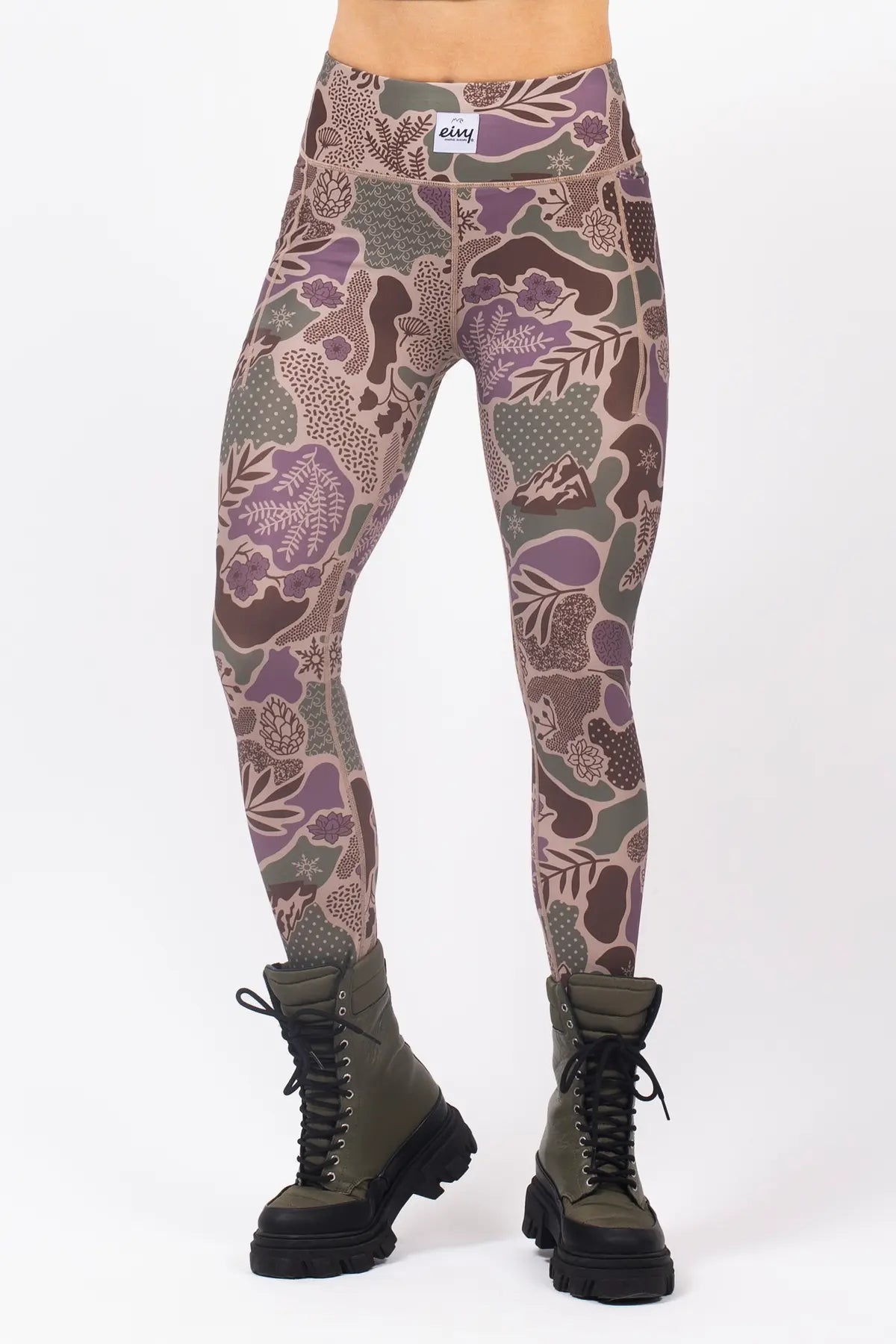 Eivy Pocket Tights - Forest Landscape – Vorderansicht