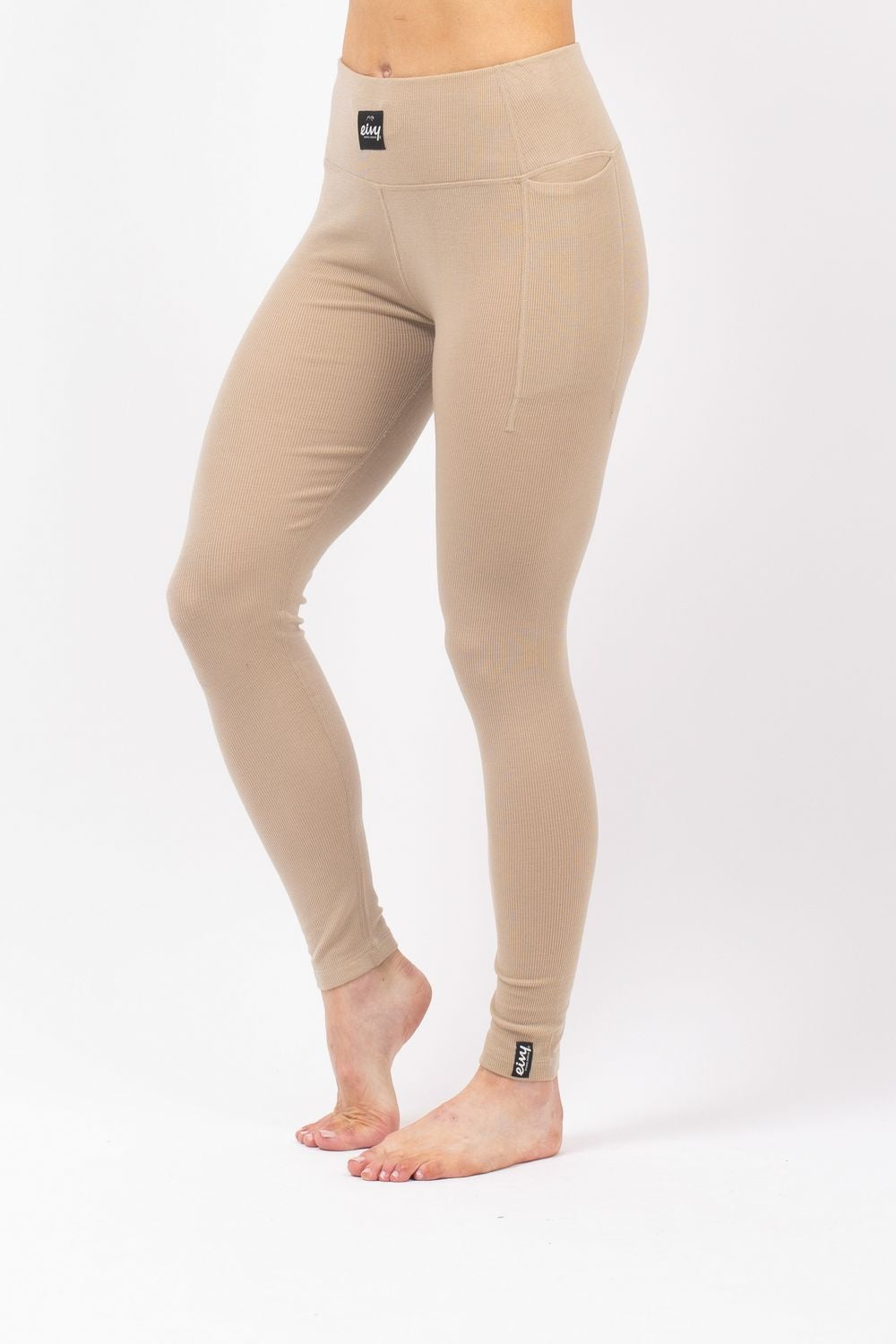 Eivy Damen Pocket Wool Rib Tights – Sand