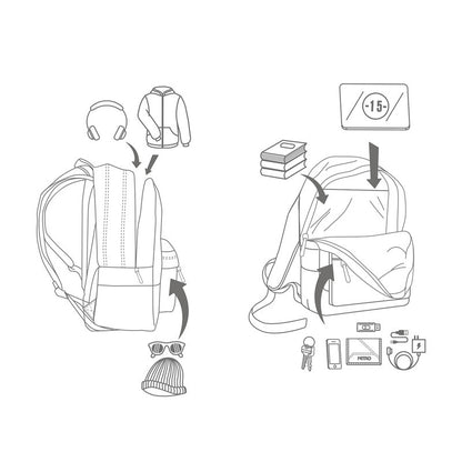 Nitro Urban Classic 20L Rucksack mit Laptopfach Nightsky