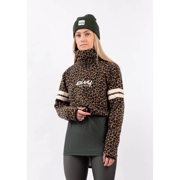 Eivy Peg Cropped Damen Fleece Team Leopard